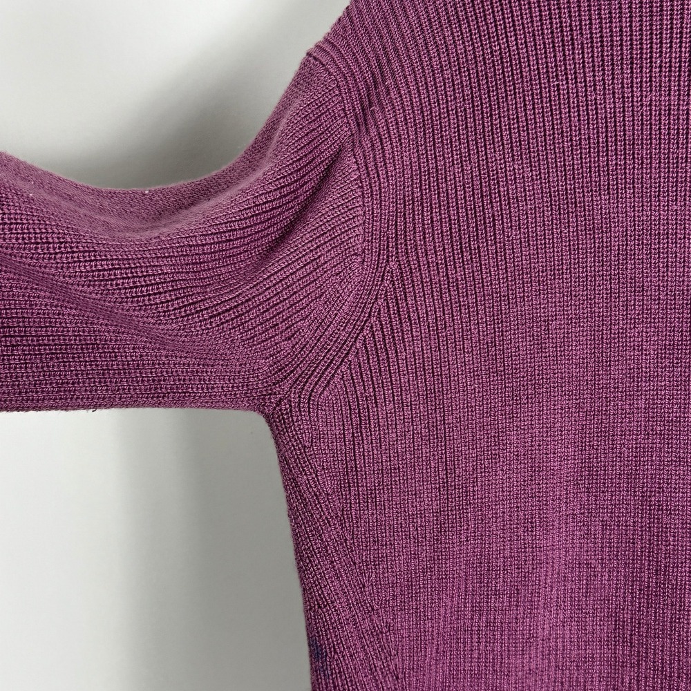 Lululemon Merino Wool Blend Ribbed Crewneck Sweater Dusty Purple Womens Medium 8 - Picture 9 of 12